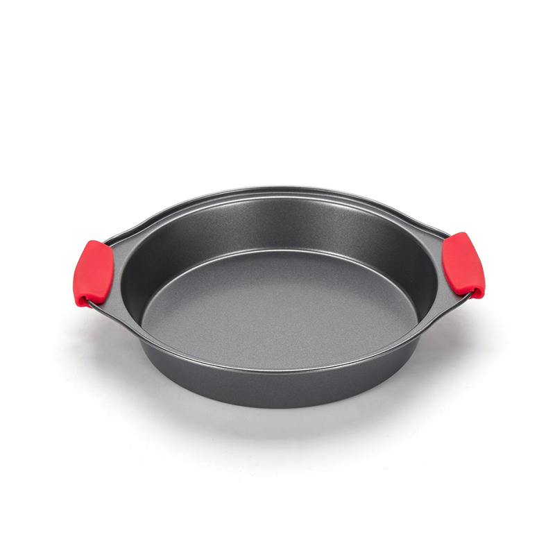 CH-4RG2824 Nicht-Stick-Rundkuchenpfanne mit roter Grip