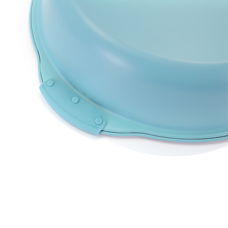 Blau -weiße runde Kuchenform