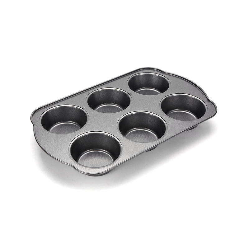 6 Tasse Kohlenstoffstahl -Muffinpfanne