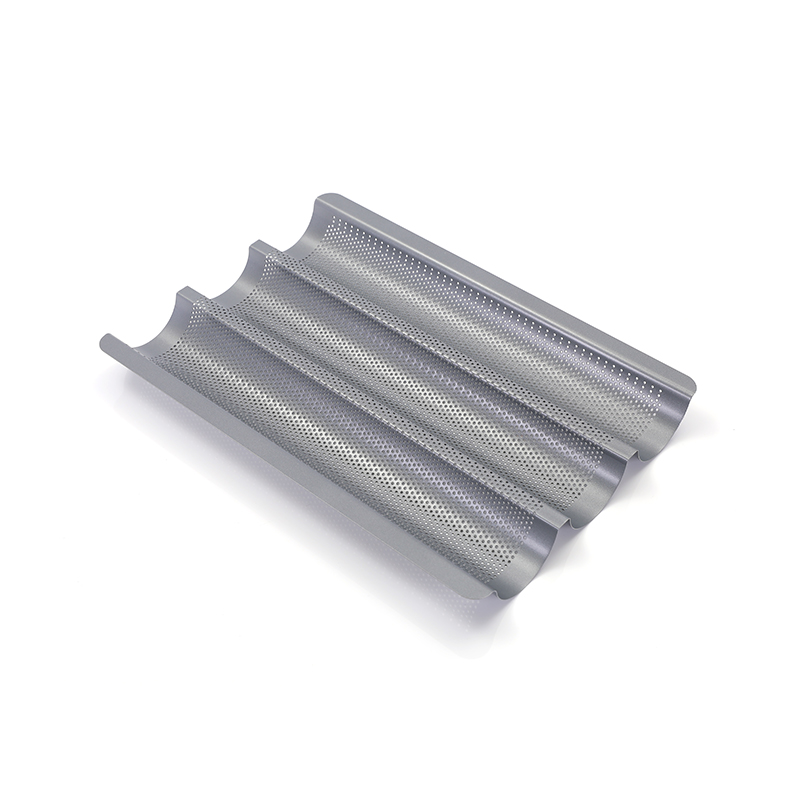 3 Rillen, die nicht in der perforierten Baguette pan