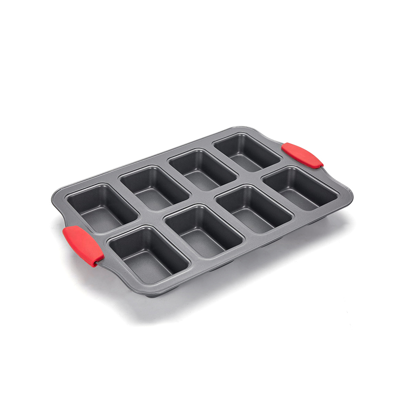 CH-B005 8 Hohlraum-Mini-Laib-Pfanne mit Silikongriff