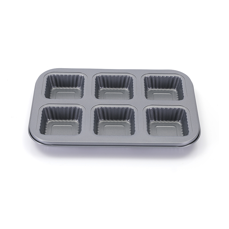 6 Tasse quadratische Ripple Muffins Pfanne
