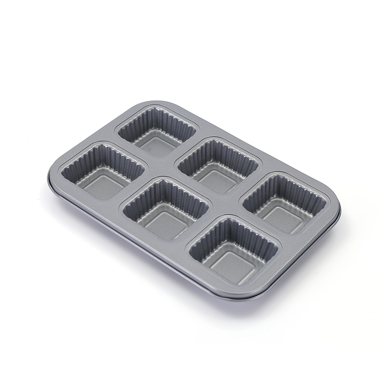 6 Tasse quadratische Ripple Muffins Pfanne