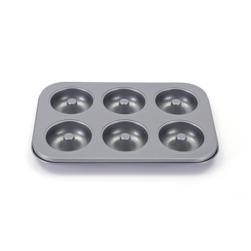 6 Tasse Kohlenstoffstahl -Donut -Schimmelpilze