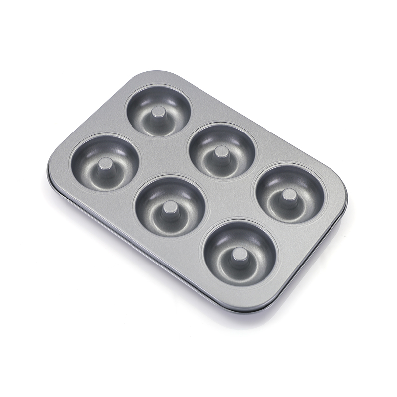 6 Tasse Kohlenstoffstahl -Donut -Schimmelpilze