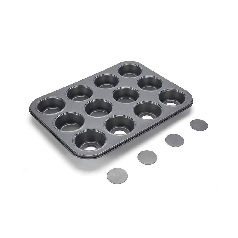 CH-B002T 12 Tasse Muffinpfanne mit abnehmbarem Boden