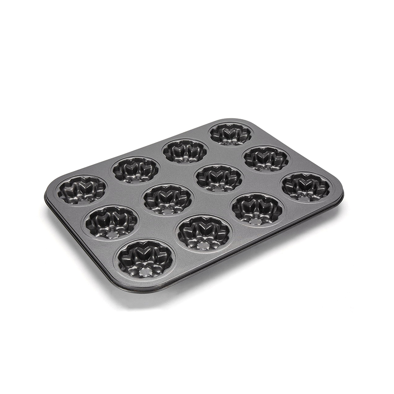CH-B002-3 12 Hohlraumblumenform Mini-Kuchenpfanne